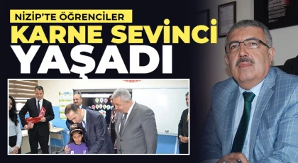 Nizip’te Öğrenciler Karne Sevinci Yaşadı