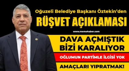 Öztekin’den rüşvet açıklaması