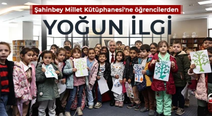 Şahinbey Millet Kütüphanesi'ne öğrencilerden yoğun ilgi