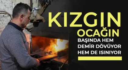 Yazın zorlu şartlarda çalışan demir ustası kışın gelmesini dört gözle bekliyor