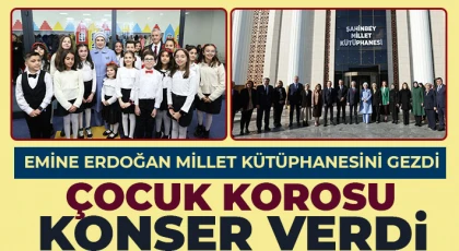 Emine Erdoğan Millet Kütüphanesini gezdi