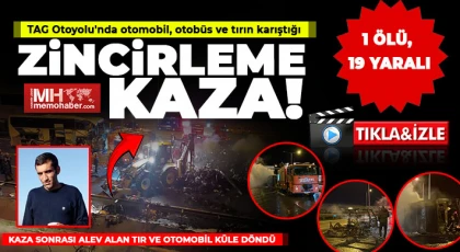 Gaziantep otobanında korkunç kaza! 1 ölü, 19 yaralı