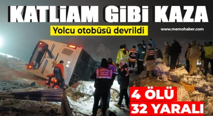 Yolcu otobüsü devrildi: 4 ölü, 32 yaralı