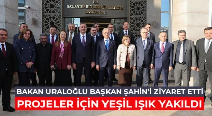 Bakan Uraloğlu Başkan Şahin’i ziyaret etti