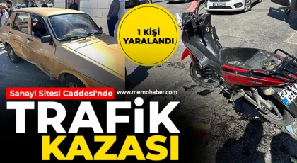 Nizip Sanayi Sitesi Caddesi'nde Trafik Kazası: 1 Kişi Yaralandı