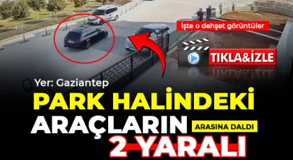 Park halindeki araçların arasına daldı! 2 yaralı, 3 araç hasar gördü