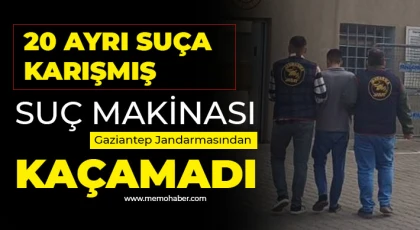 Suç Makinası Gaziantep Jandarmasından Kaçamadı