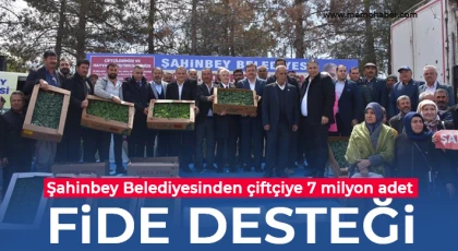 Çiftçilere domates, biber, patlıcan, salatalık, kavun ve karpuz fidesi dağıtıldı