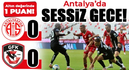 Altın değerinde 1 puan! Antalyaspor - Gaziantep FK: 0-0