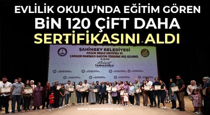 Evlilik Okulu’nda eğitim gören bin 120 çift daha sertifikasını aldı
