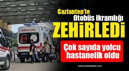 Gaziantep'te otobüs ikramlığı zehirledi