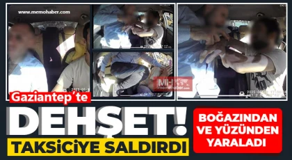 Gaziantep'te trafiğin ortasında taksiciye saldırı