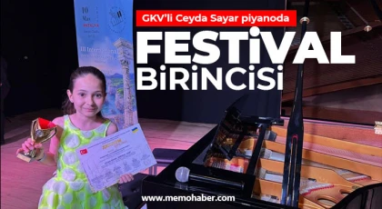 GKV’li Ceyda Sayar piyanoda festival birincisi