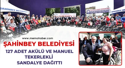 Şahinbey Belediyesi 127 adet akülü ve manuel tekerlekli sandalye dağıttı