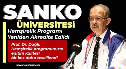 SANKO Üniversitesi Hemşirelik Programı Yeniden Akredite Edildi