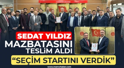 Sedat Yıldız Mazbatasını Teslim Aldı