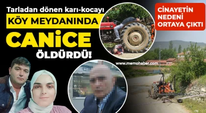 Tarladan dönen karı-kocayı köy meydanında öldürdü!