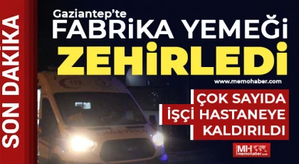 Gaziantep'te fabrika yemeği zehirledi!