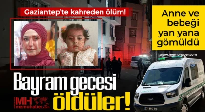 Gaziantep’te kilitli odada ölü bulunan anne ve kızı yan yana gömüldü!