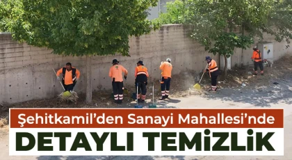 Şehitkamil’den Sanayi Mahallesi’nde detaylı temizlik