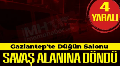 Gaziantep'te Düğün Salonunun Önü Savaş Alanına Döndü: 4 Yaralı