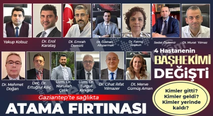 Gaziantep’te sağlıkta atama fırtınası! Yılın atamasında tüm bilgiler memohaber’de….