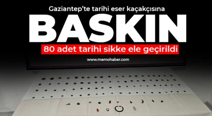 Gaziantep'te tarihi eser kaçakçısına baskın