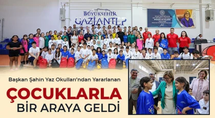 Başkan Şahin Yaz Okulları’ndan Yararlanan Çocuklarla Bir Araya Geldi