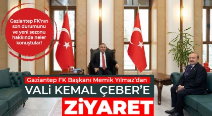 Gaziantep FK Başkanı Yılmaz'dan Vali Çeber'e ziyaret