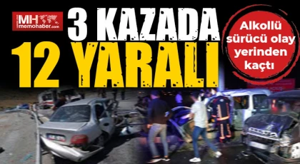 Gaziantep'te 3 ayrı kaza! 12 yaralı