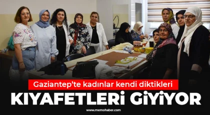 Hem meslek öğreniyorlar hem de kendi giyecekleri kıyafetleri dikiyorlar