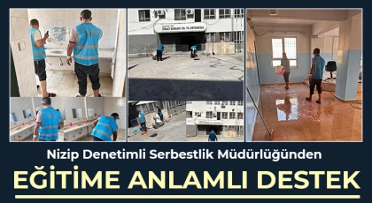 Nizip Denetimli Serbestlik Müdürlüğünden Eğitime Anlamlı Destek