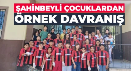 Şahinbeyli çocuklardan örnek davranış