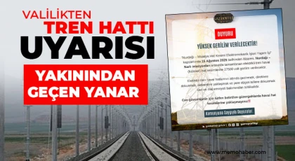 Valilikten tren hattı uyarısı