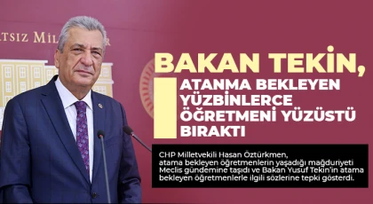 Bakan Tekin, atanma bekleyen yüzbinlerce öğretmeni yüzüstü bıraktı
