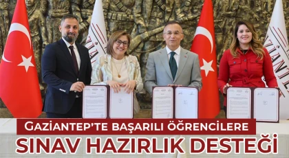 Gaziantep’te başarılı öğrencilere sınav hazırlık desteği