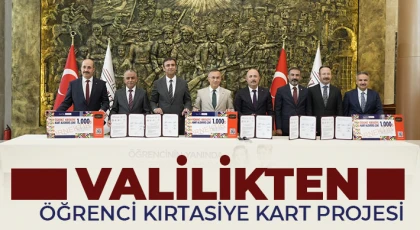 Valilikten Öğrenci Kırtasiye Kart Projesi