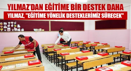 Yılmaz'dan 100 bin öğrenciye kırtasiye seti