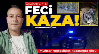 Gaziantep'te trafik kazası: Mahalle muhtarı hayatını kaybetti