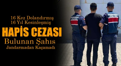 Hapis Cezası Bulunan Şahıs Jandarmadan kaçamadı!