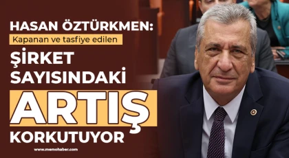 Öztürkmen: Kapanan ve tasfiye edilen şirket sayısındaki artış korkutuyor