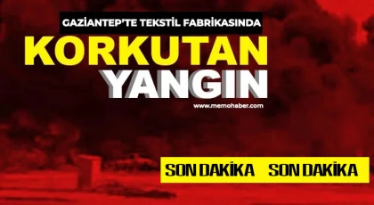 Gaziantep’te korkutan yangın! Tekstil fabrikası yandı