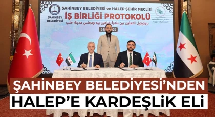 Şahinbey Belediyesi’nden Halep’e kardeşlik eli