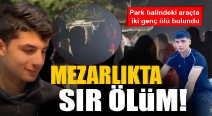 Mezarlıkta sır ölüm! Otomobilde 2 genç ölü bulundu