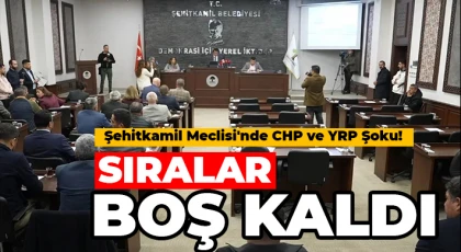 Şehitkamil Meclisi'nde CHP ve YRP Şoku!