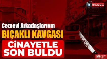  Cezaevi arkadaşlarının bıçaklı kavgası cinayetle son buldu