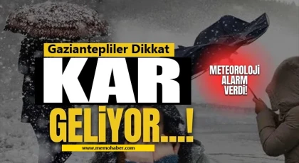 Gaziantep’e Kar Alarmı! Soğuk Hava Geri Dönüyor