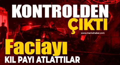 Gaziantep'te faciayı kıl payı atlattılar 