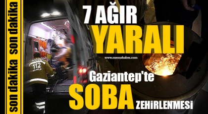 Gaziantep'te soba zehirlenmesi: Anne- baba ve 5 çocuk yaşsm mücadelesi veriyor 