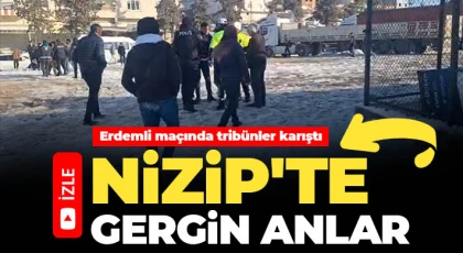 Nizip'te gergin anlar: Erdemli maçında tribünler karıştı 
